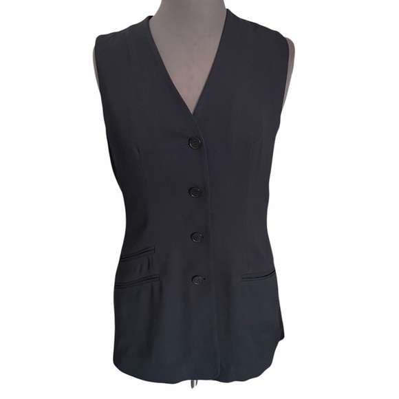 Ann Taylor Jackets & Blazers - Vintage 90s Ann Taylor Navy Longline Tunic Vest – Made in USA